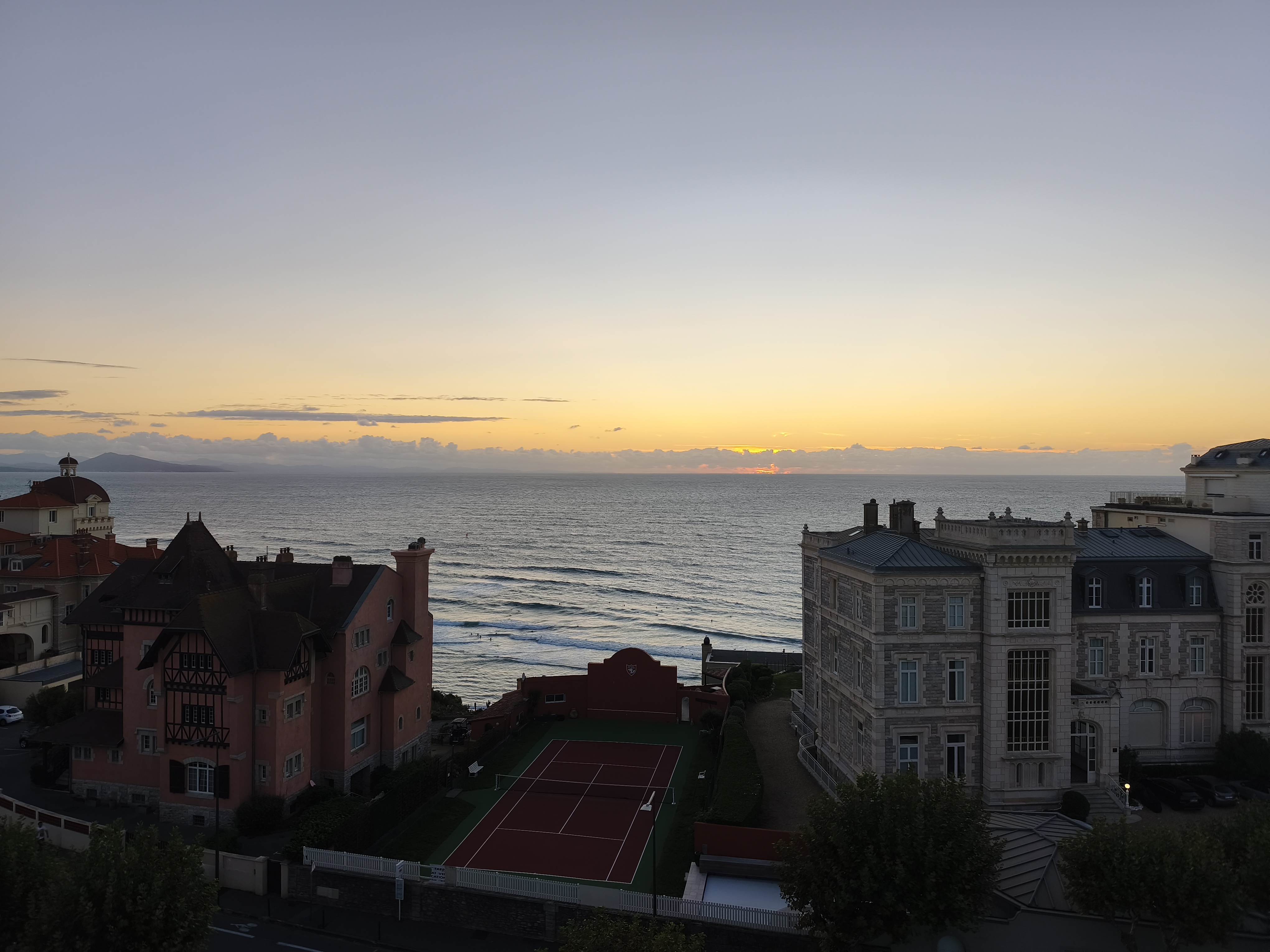 Sunset over the coast near the Multimat conference venue