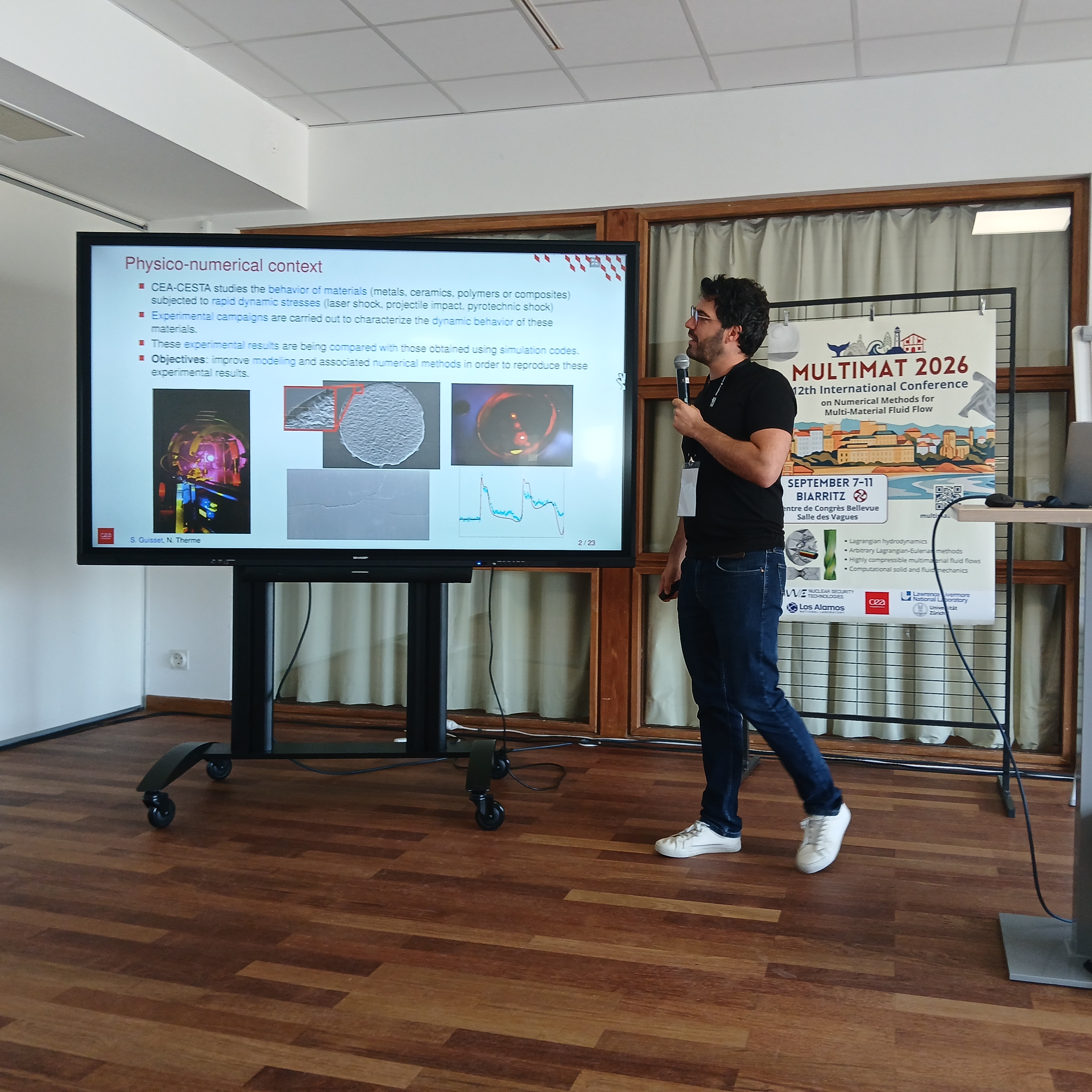Scientific presentation at the Multimat conference